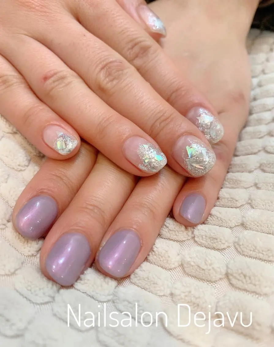 ネイル アートネイル オーロラネイル 持ち込み Nail salon Dejavu 🌿のネイルデザイン