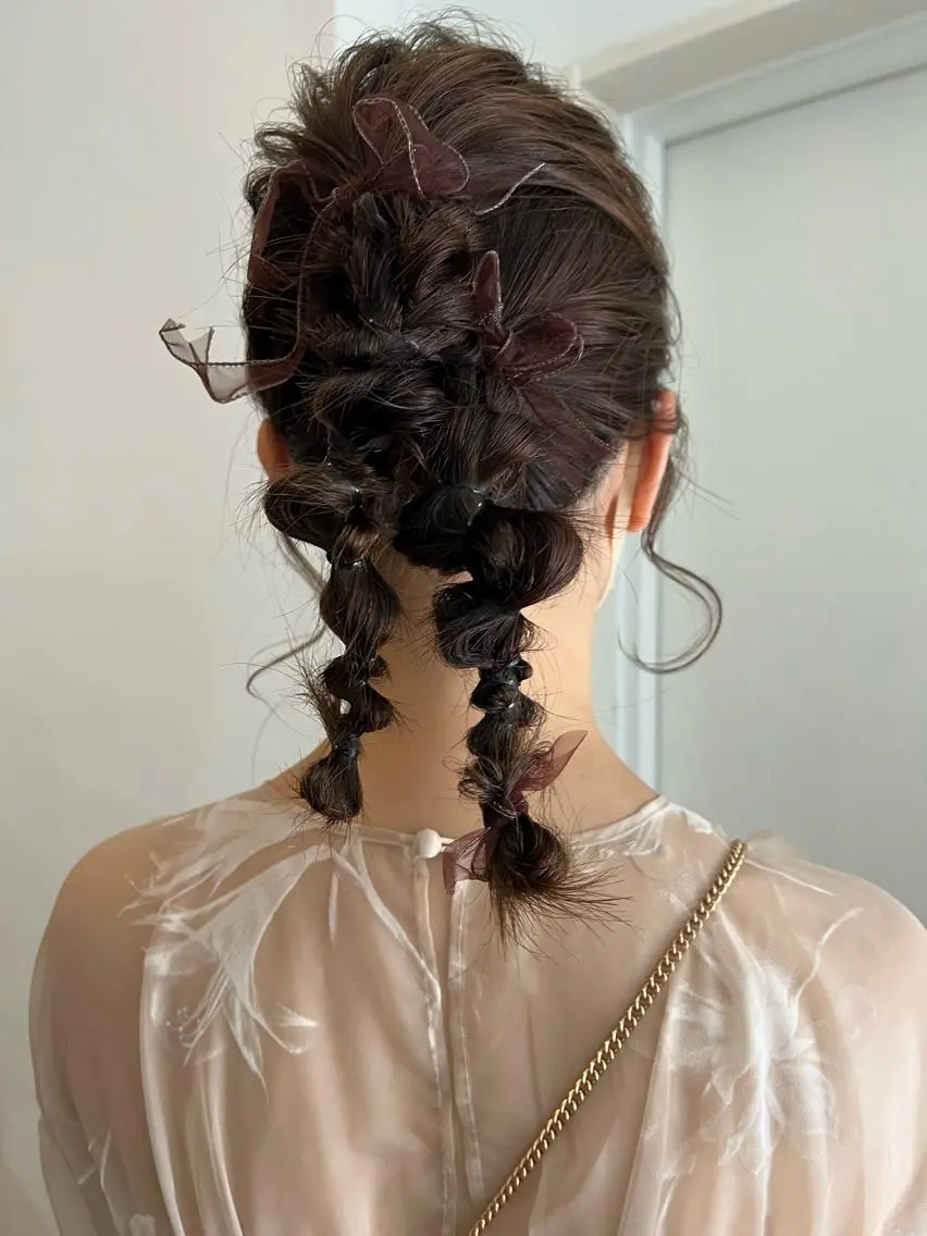 セミロング カラー ヘアアレンジ カット ヘアカラー トリートメント ツキノキ ミナのヘアスタイル