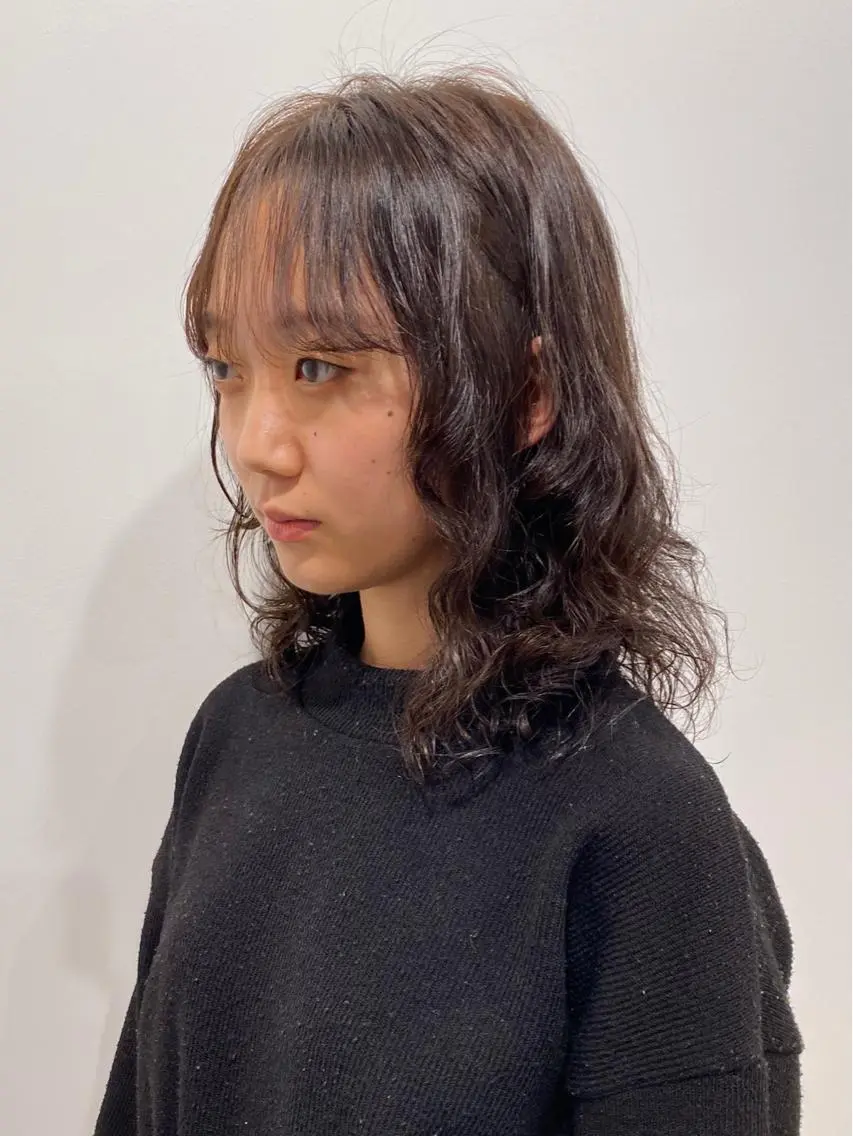 ミディアム パーマ ミディアムパーマ レイヤーカット レイヤー/大人ボブ 渡邉【日吉美容室】のヘアスタイル