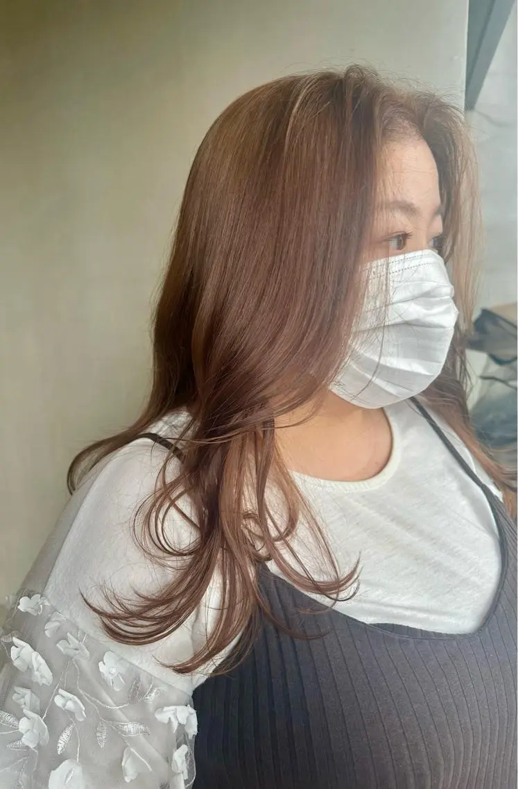 セミロング カラー カット ヘアカラー ピンクカラー/ mana🎀のヘアスタイル