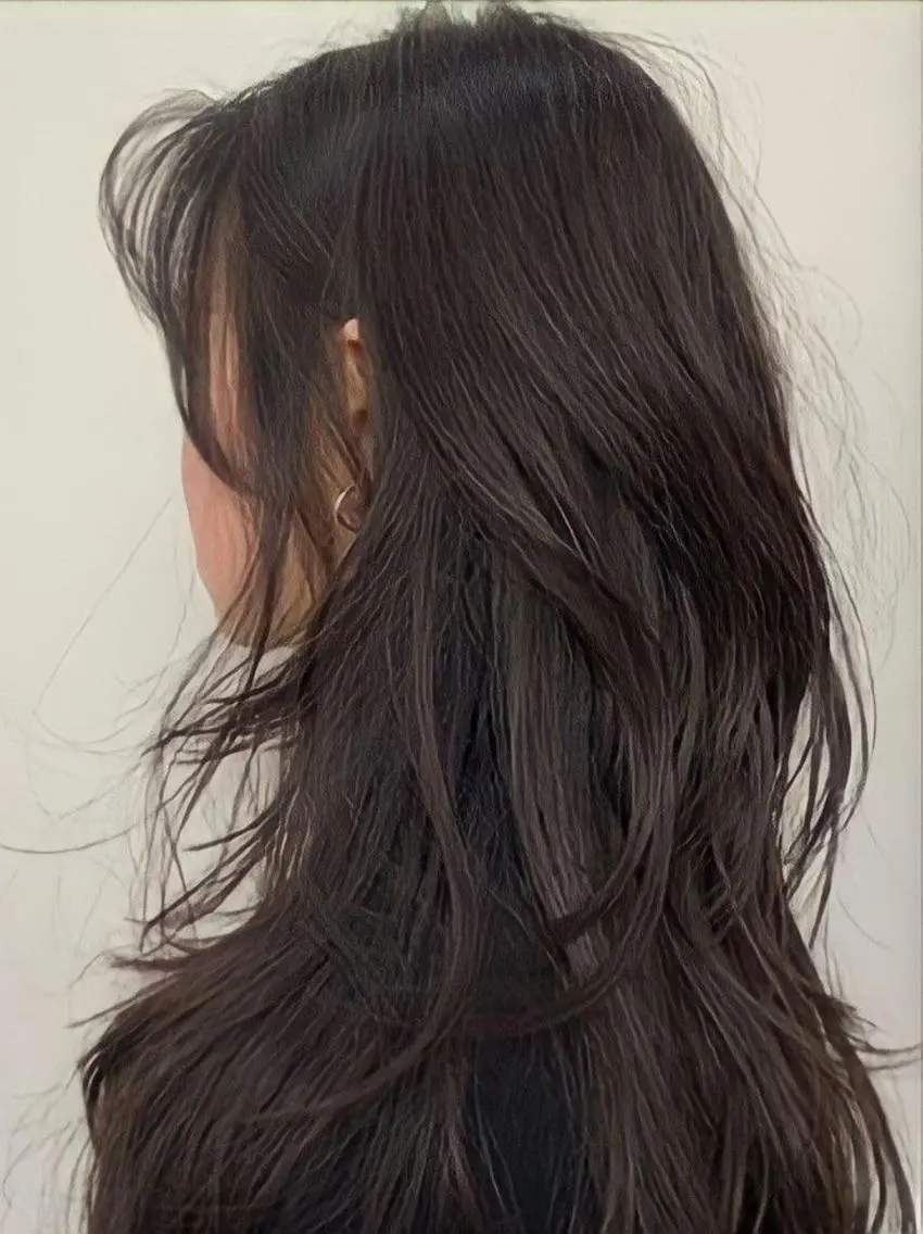 セミロング 吉田一輝 外国人パーマのヘアスタイル