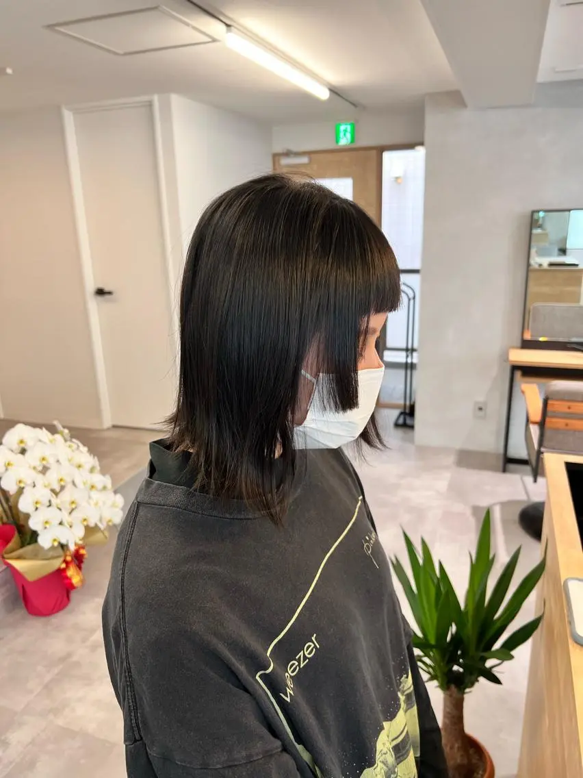 ミディアム カット ヘアカラー トリートメント 🌿ダブルカラー/ 表参道/中村渓太のヘアスタイル