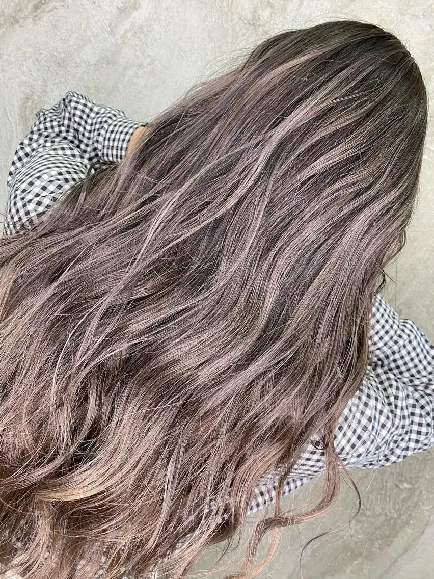 ロング カラー カット ヘアカラー トリートメント 寺門 拓馬のヘアスタイル