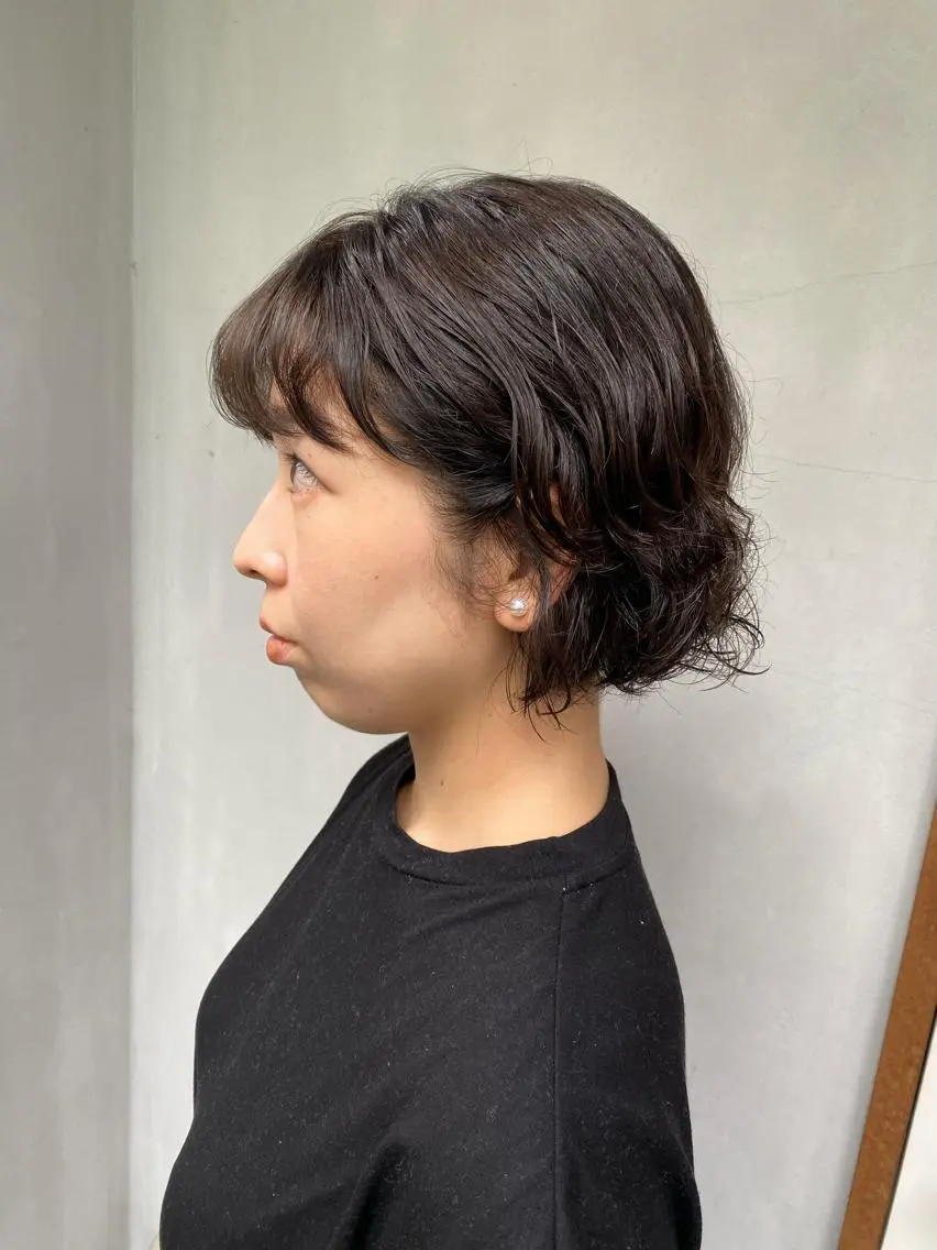 ショート パーマ カット パーマ トリートメント ENIF ヤマグチアツコのヘアスタイル
