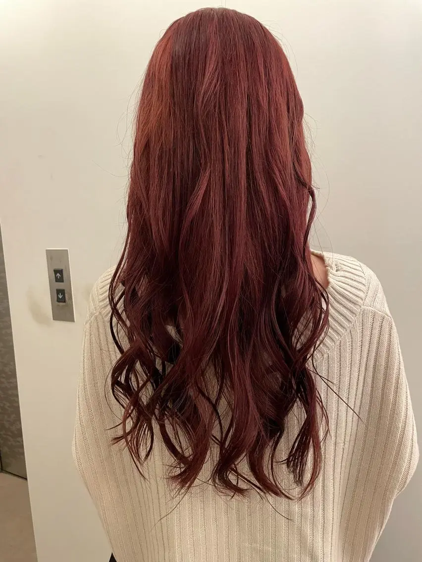 ロング カラー カット ヘアカラー 💘韓国レイヤー上 品カラーruru💘のヘアスタイル