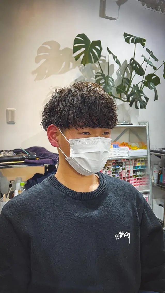 ショート パーマ メンズ メンズパーマ ニュアンスパーマ ✨骨格矯正メンズ特化 美容師公平✨のヘアスタイル