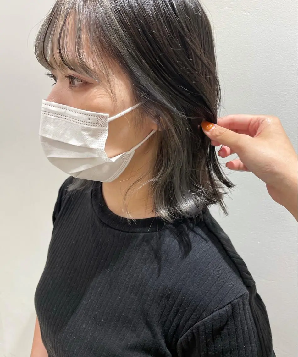 ミディアム カラー ヘアアレンジ ミストバング フェイスフレーミング カット ヘアカラー ボブ支持率NO1 🌈CHIKAのヘアスタイル