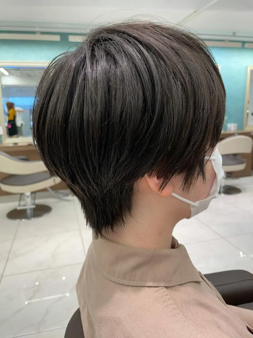 ショート くびれヘア ショートヘア 店長福島成美/髪質 改善縮毛矯正/カラーのヘアスタイル