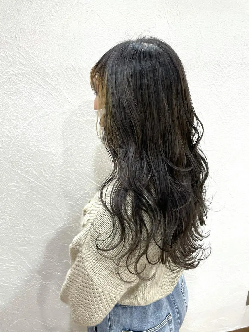 ロング カラー ブルーカラー ボルドーカラー ブルージュ グレージュ ボブ カット ヘアカラー トリートメント 樽見 浩司のヘアスタイル