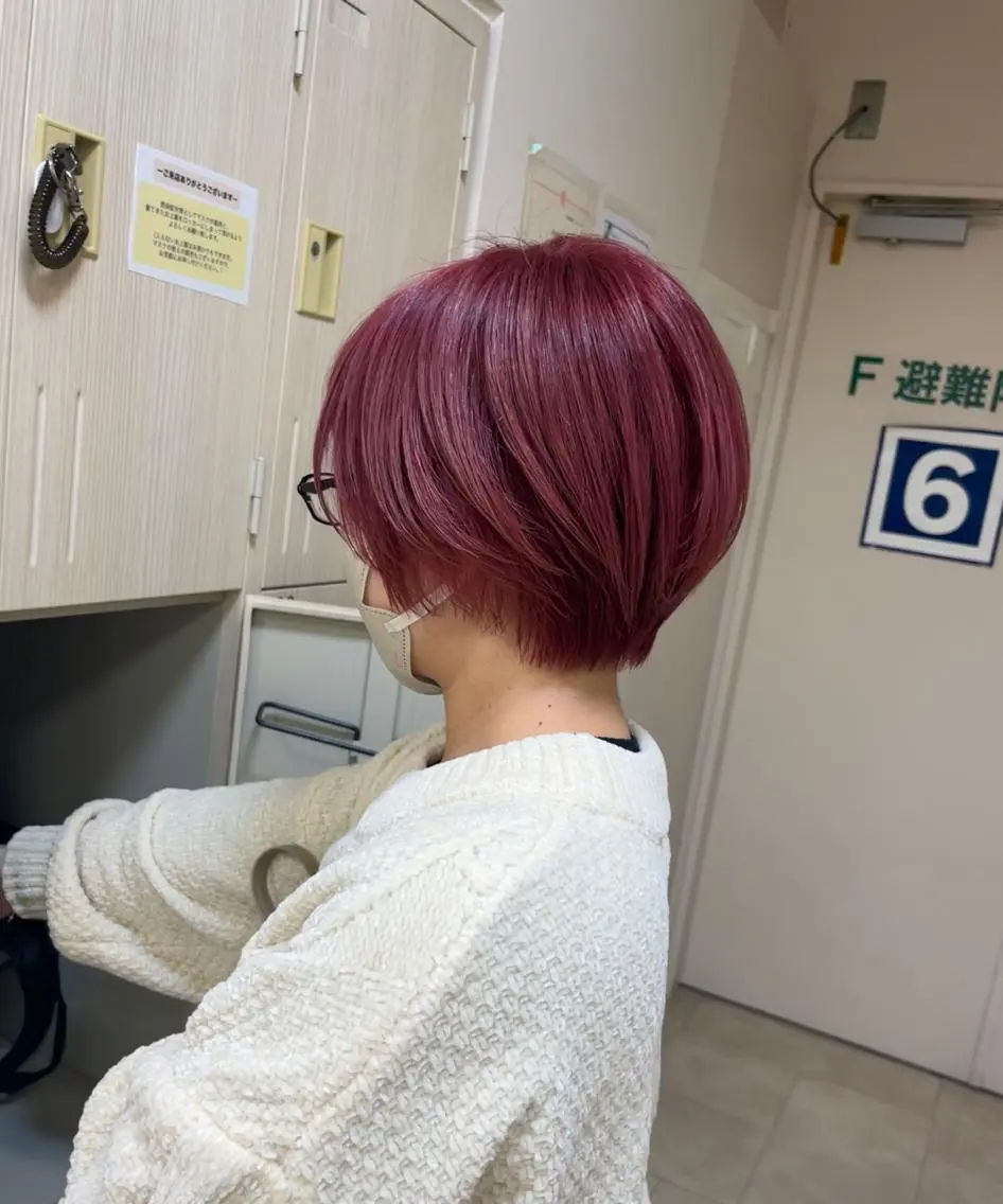 ショート カラー 暖色/ブリーチカラー 🎀 M i k uのヘアスタイル
