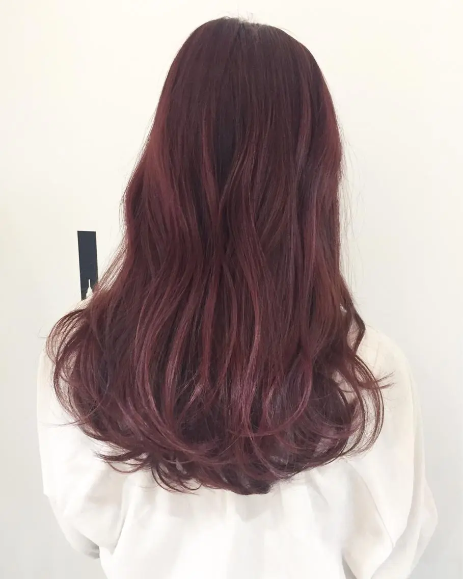 セミロング カラー イルミナカラー ピンクカラー ✂️小顔カット✂️ 山本有紀のヘアスタイル
