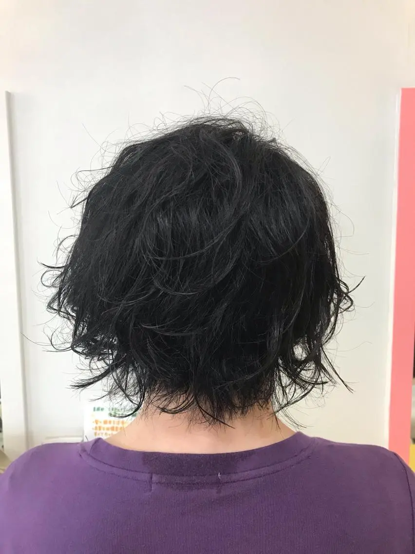 ミディアム パーマ 横田 尚登のヘアスタイル