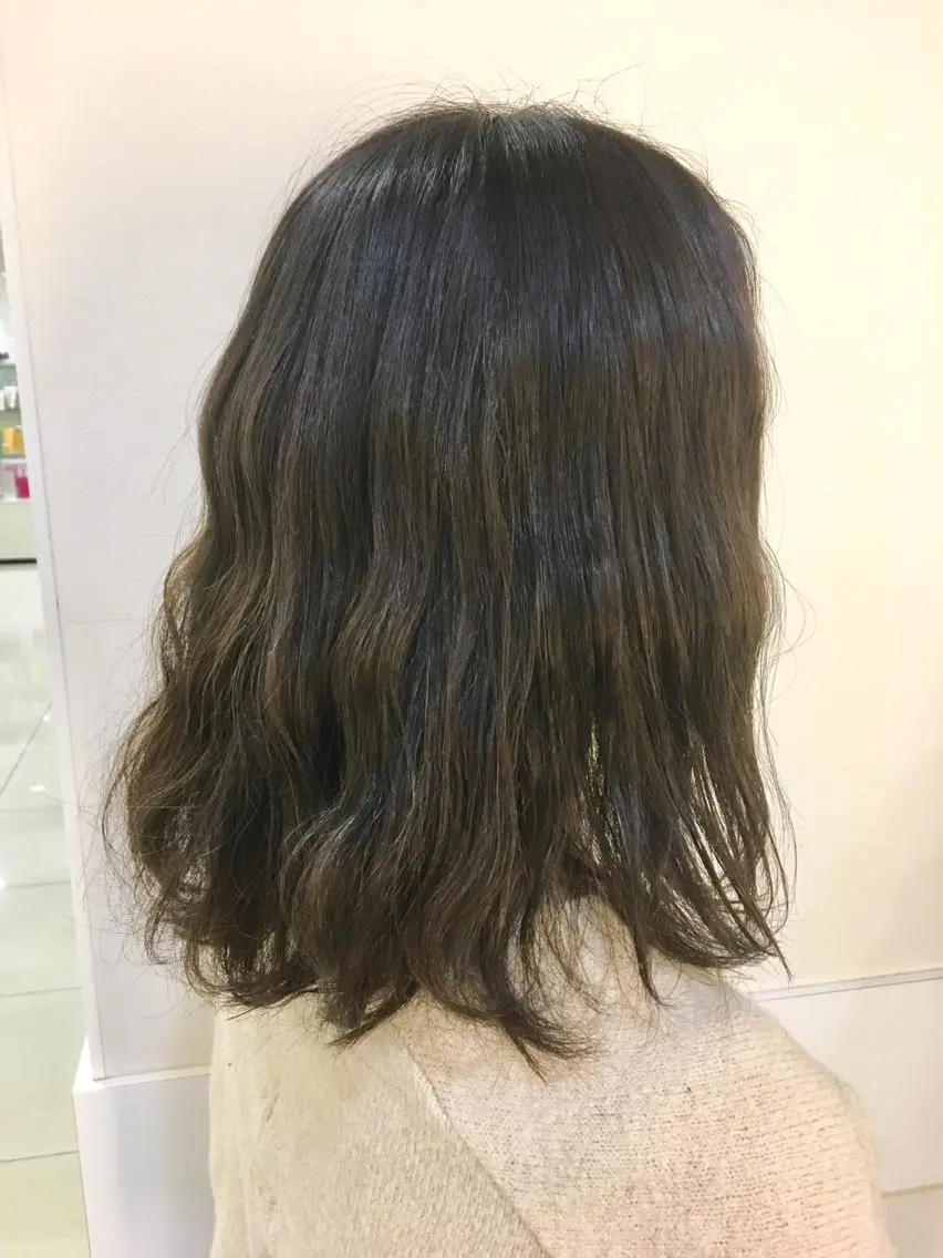 ミディアム 広がり、まとまらない お悩み改善/ 中田のヘアスタイル