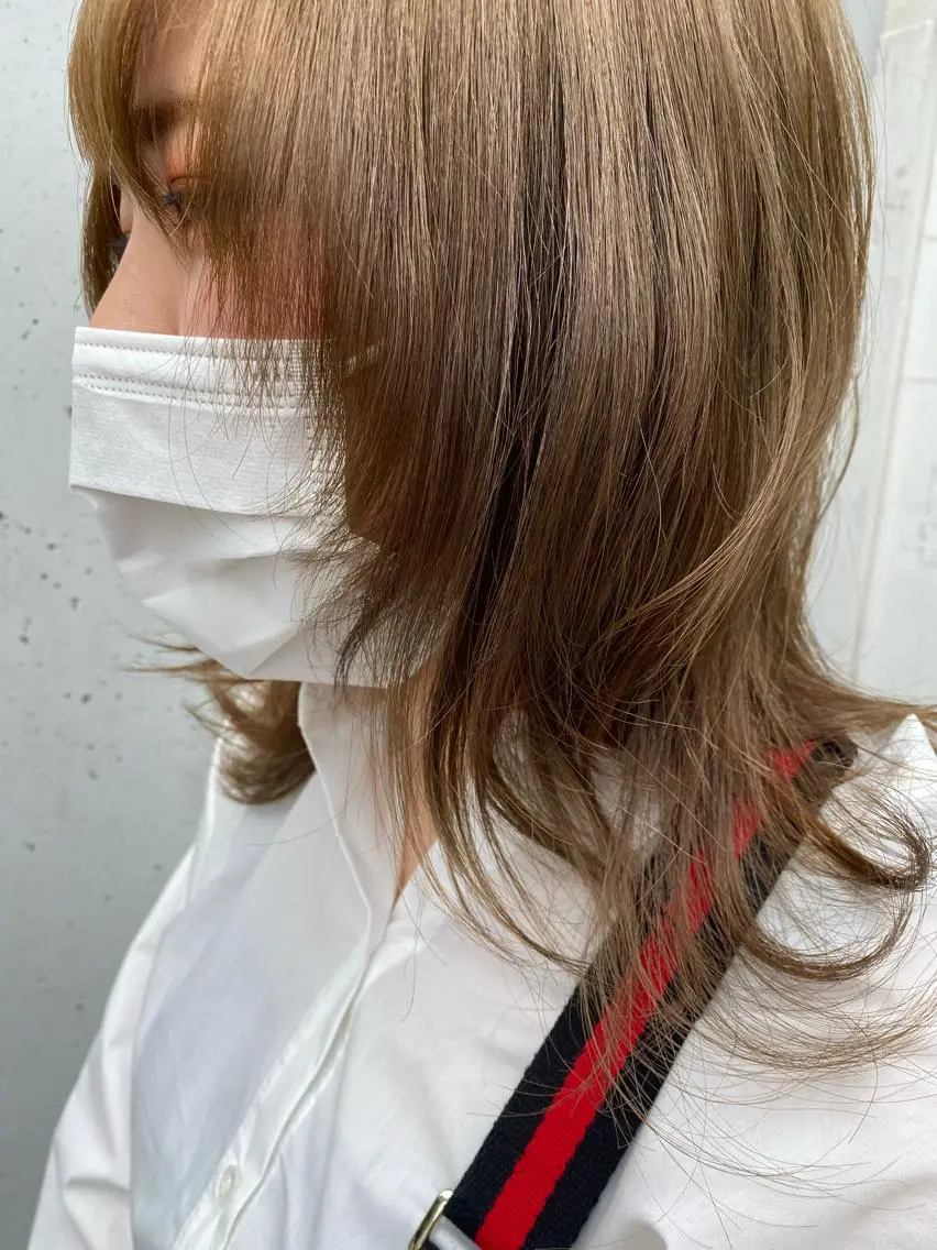 ミディアム カラー ベージュカラー お任せヘア☘️☘️ 及川渚のヘアスタイル