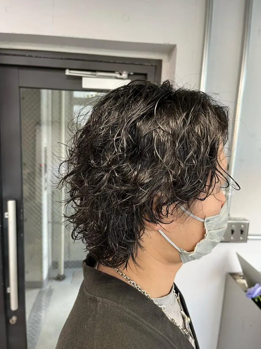 メンズ カット パーマ 仁木 謙太のヘアスタイル