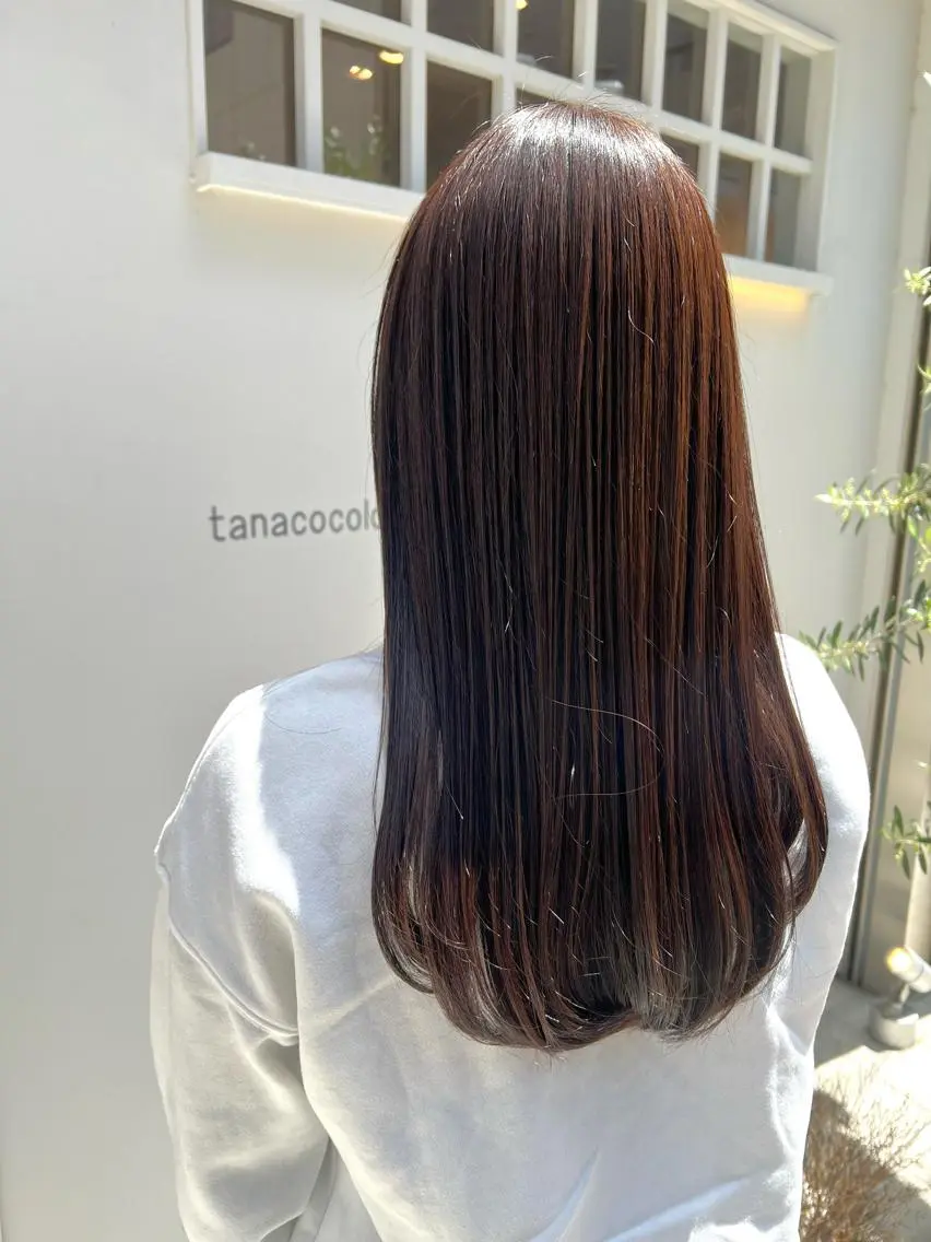 ロング カラー 草野ゆずき⌇縮毛矯正 ⌇Wカラー⌇レイヤーのヘアスタイル