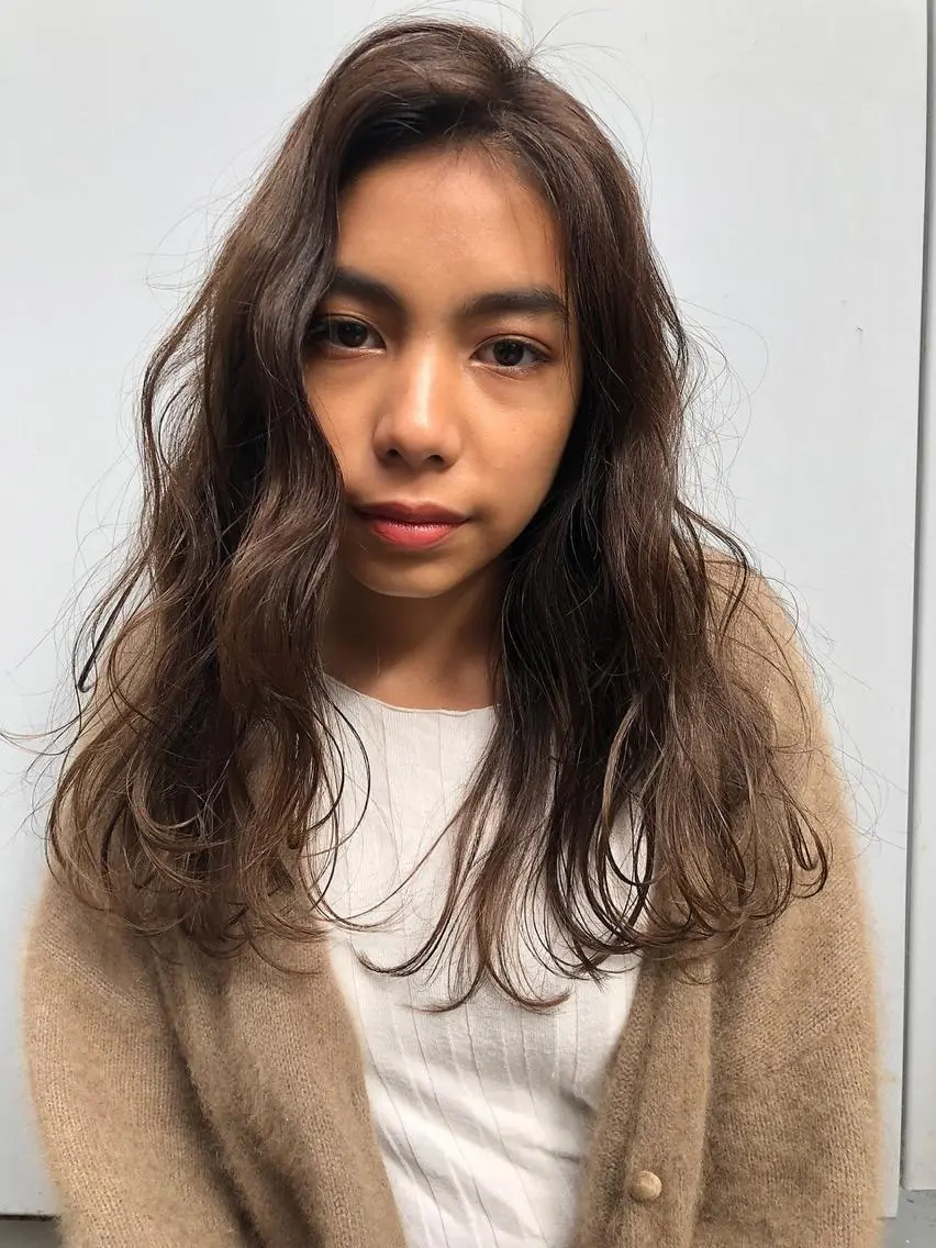 ロング カラー カット ヘアカラー トリートメント 一ノ瀬 暁のヘアスタイル