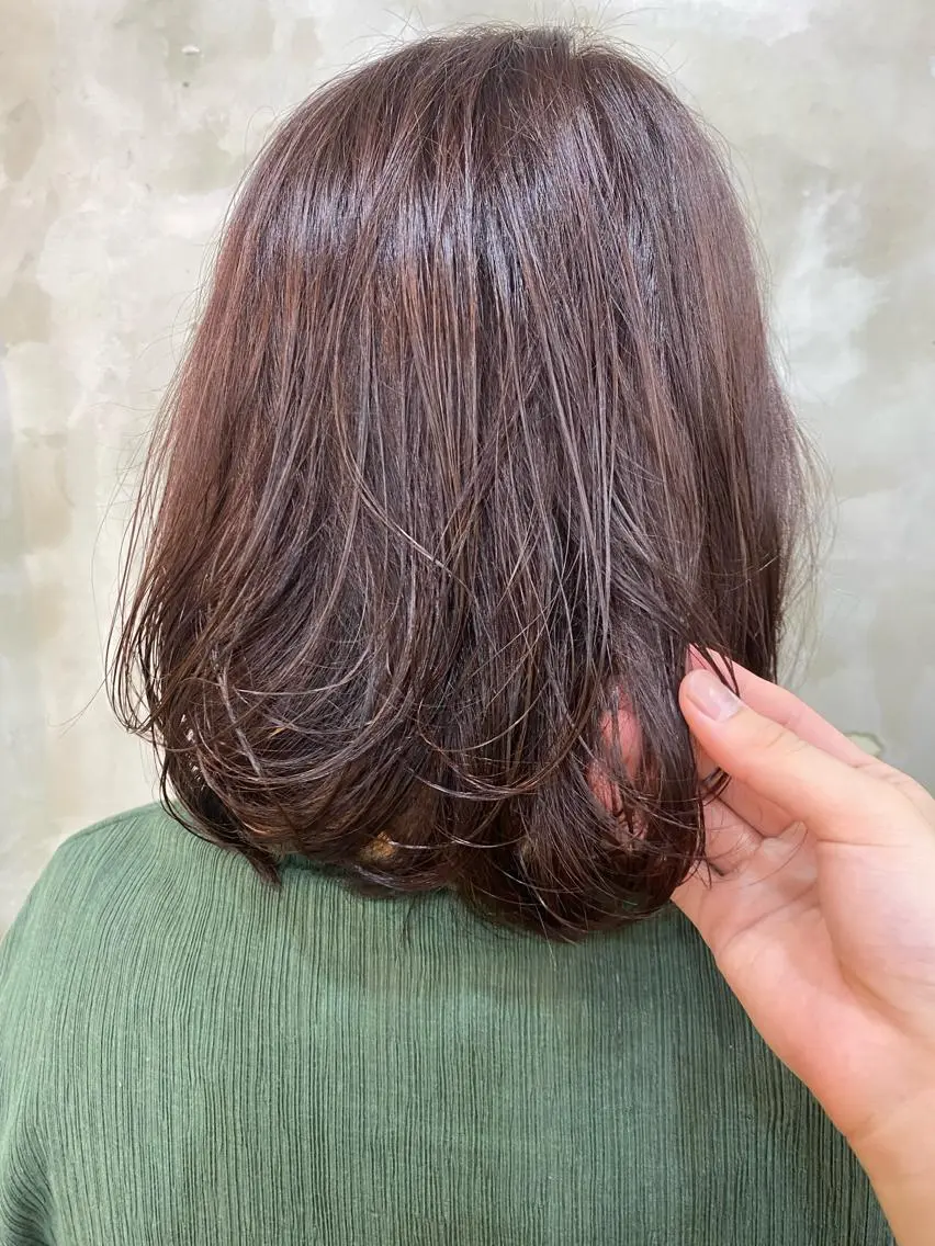 ミディアム カラー ヘアアレンジ ブラウンカラー 志賀 あずみのヘアスタイル