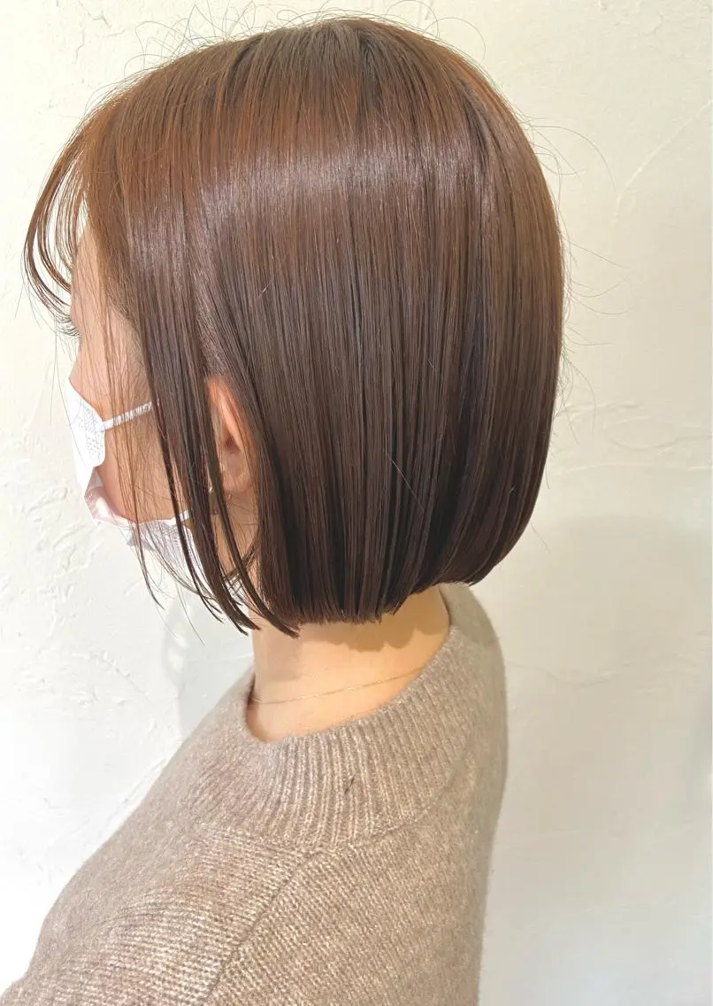 ショート 切りっぱなしボブ ボブ アメリラブヘアー 土屋 洋平のヘアスタイル