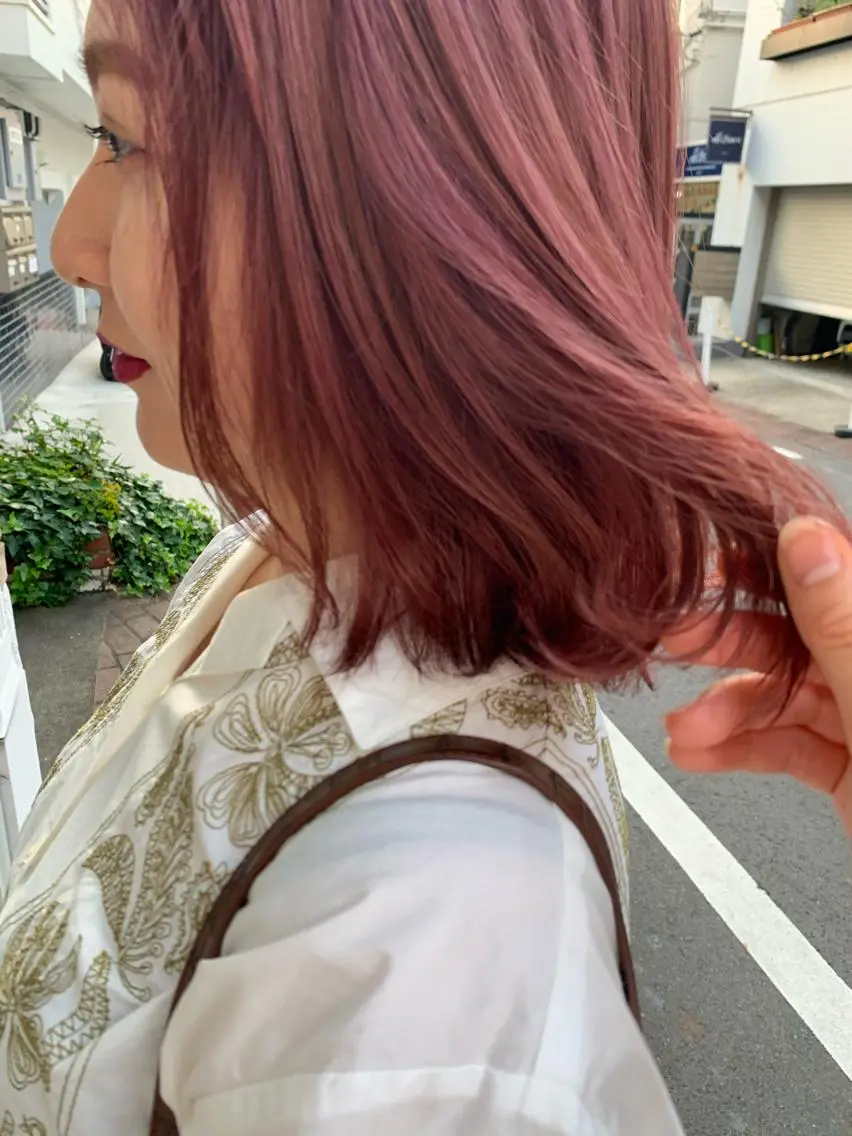 ミディアム ピンクラベンダー トリートメント 似合わせカラー🫶 小川千波のヘアスタイル