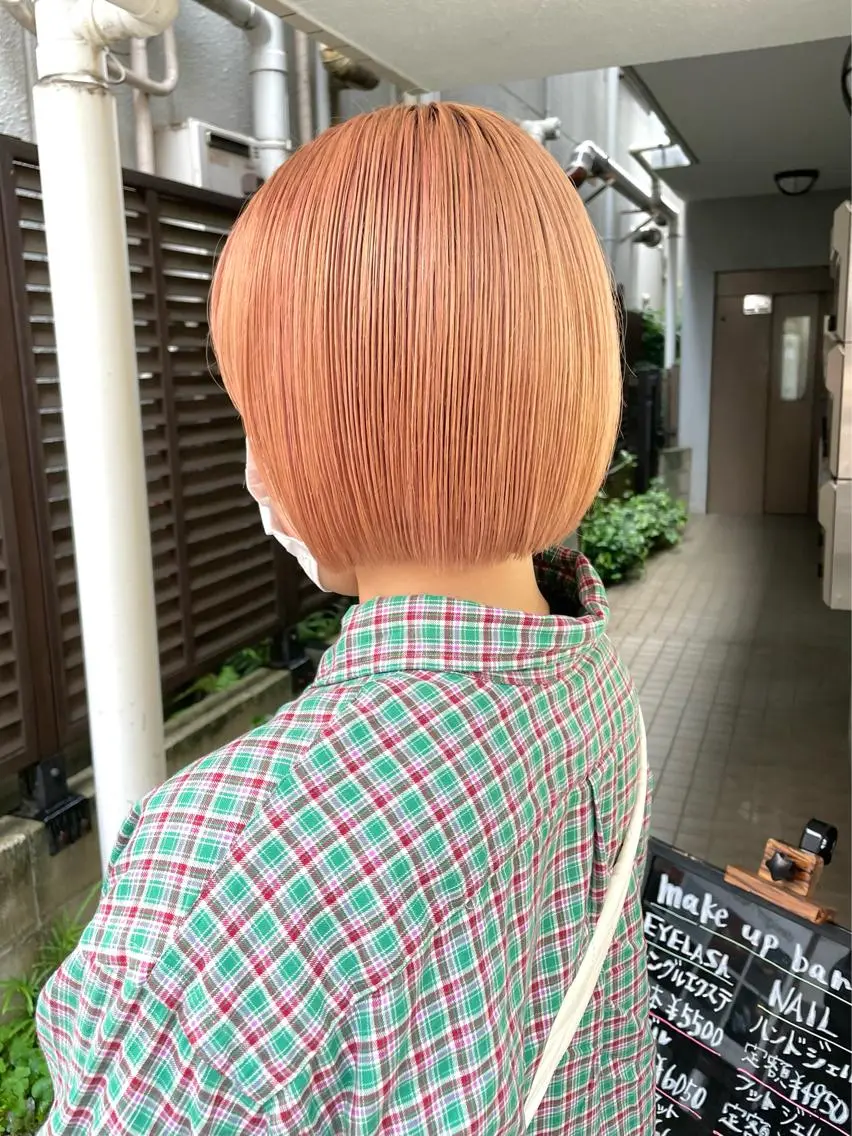 ショート カラー 髪質改善 縮毛矯正/ レイヤー/銀座/本木のヘアスタイル