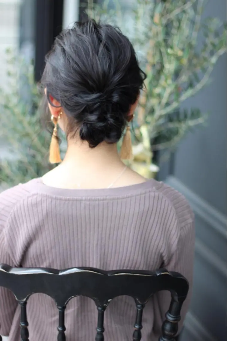 セミロング ヘアアレンジ ヘアセット 成松 勇治のヘアスタイル