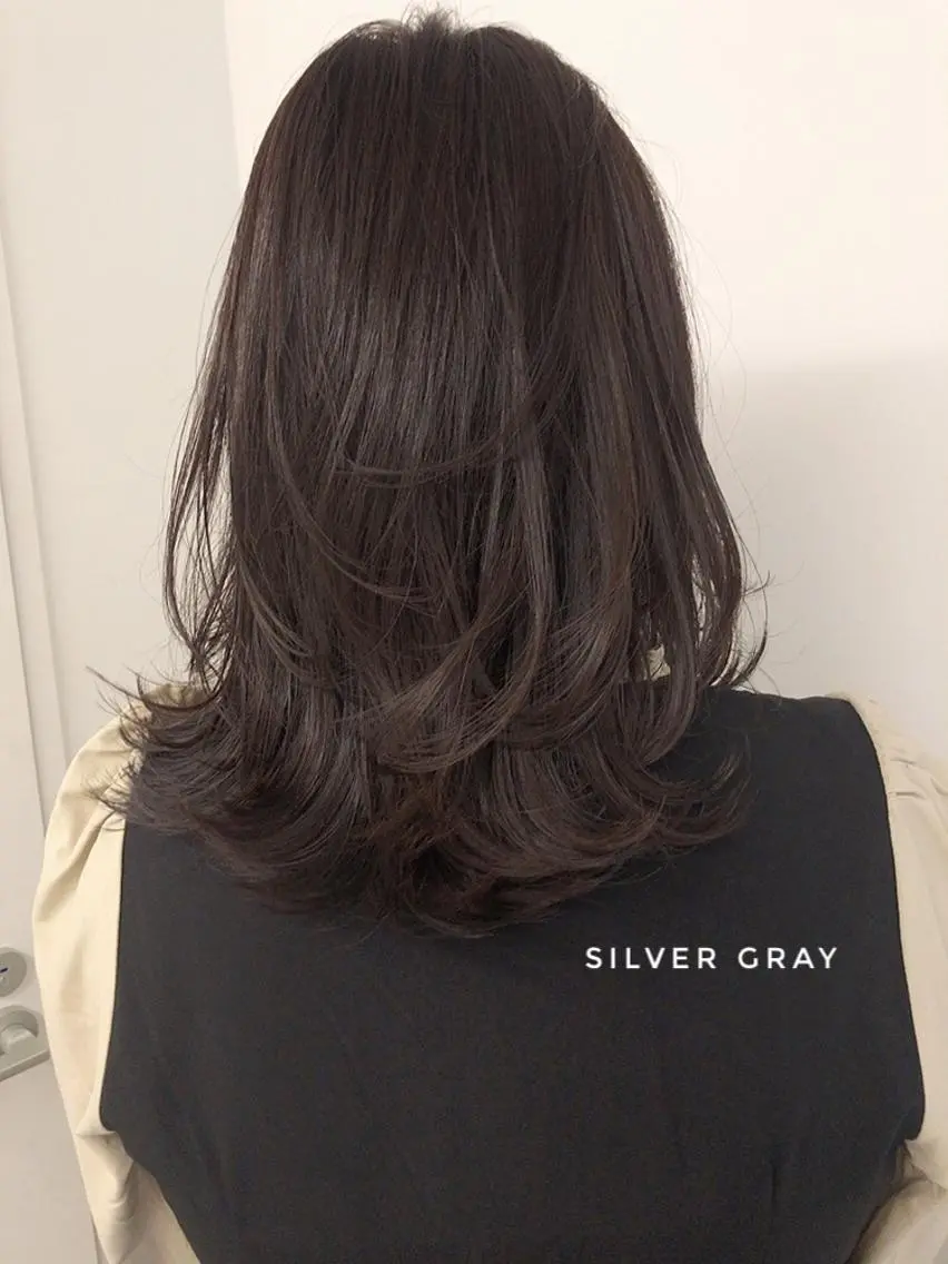ミディアム ヘアカラー トリートメント ヘアセット ✨透明感ケアカラー✨ 長野ゆきなのヘアスタイル