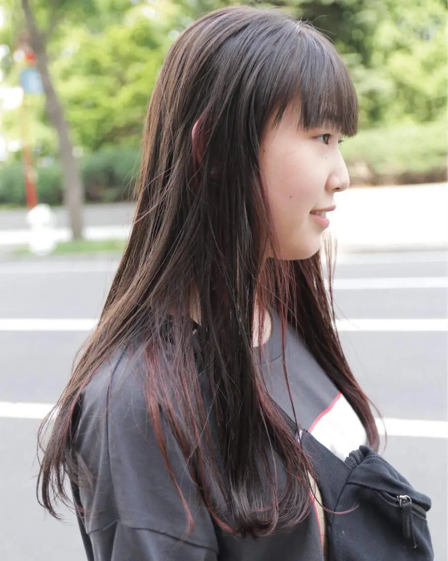 ロング カラー インナーカラー ピンクカラー 斉藤 貴也のヘアスタイル