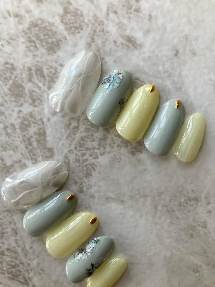ネイル 春ネイル ハンドネイル auladenail アウラデネイルのネイルデザイン
