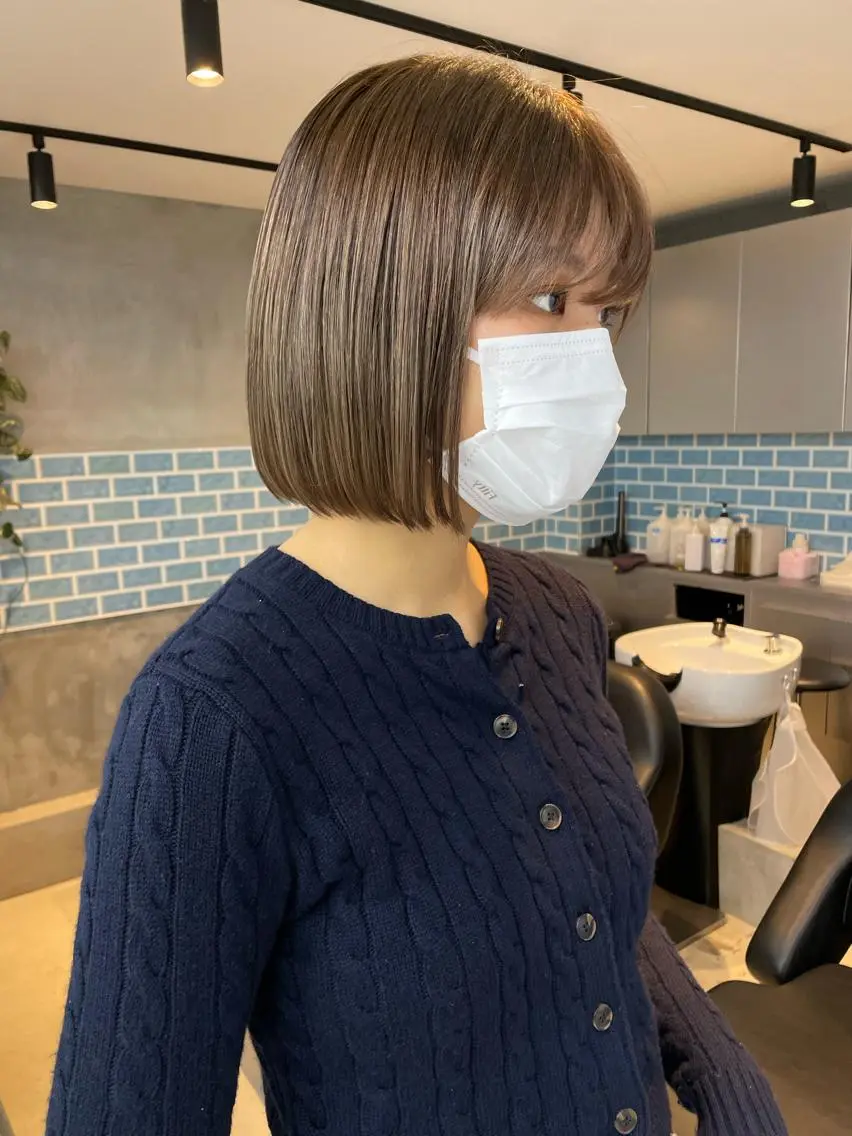 ショート カラー カット ヘアカラー トリートメント 👑ボブはお任せ ミヤノ👑のヘアスタイル