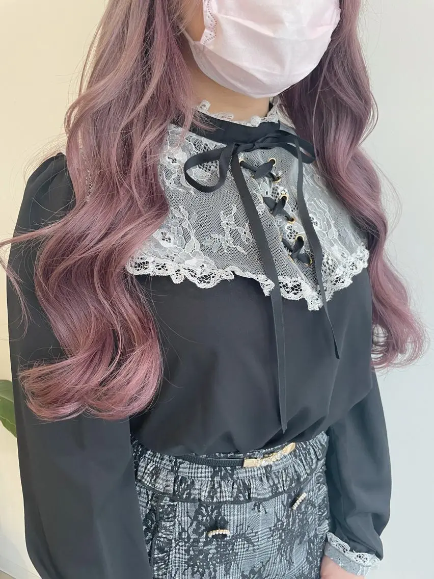 ロング カラー ラベンダーカラー ラベンダーピンク ピンクカラー Rina のヘアスタイル