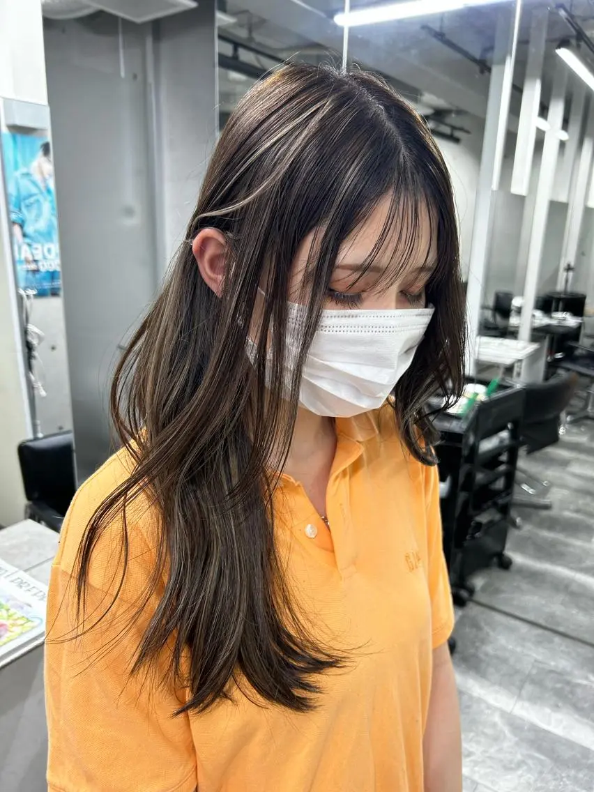ロング ブリーチ🐰インナー ♡ハイライト♡綾🐰のヘアスタイル