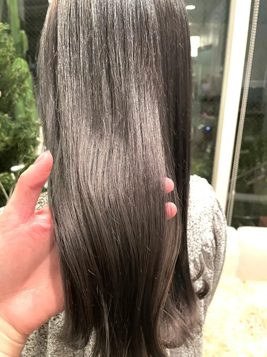 カラー グレージュ ♡レイヤーボブ パーマ/うらら♡のヘアスタイル