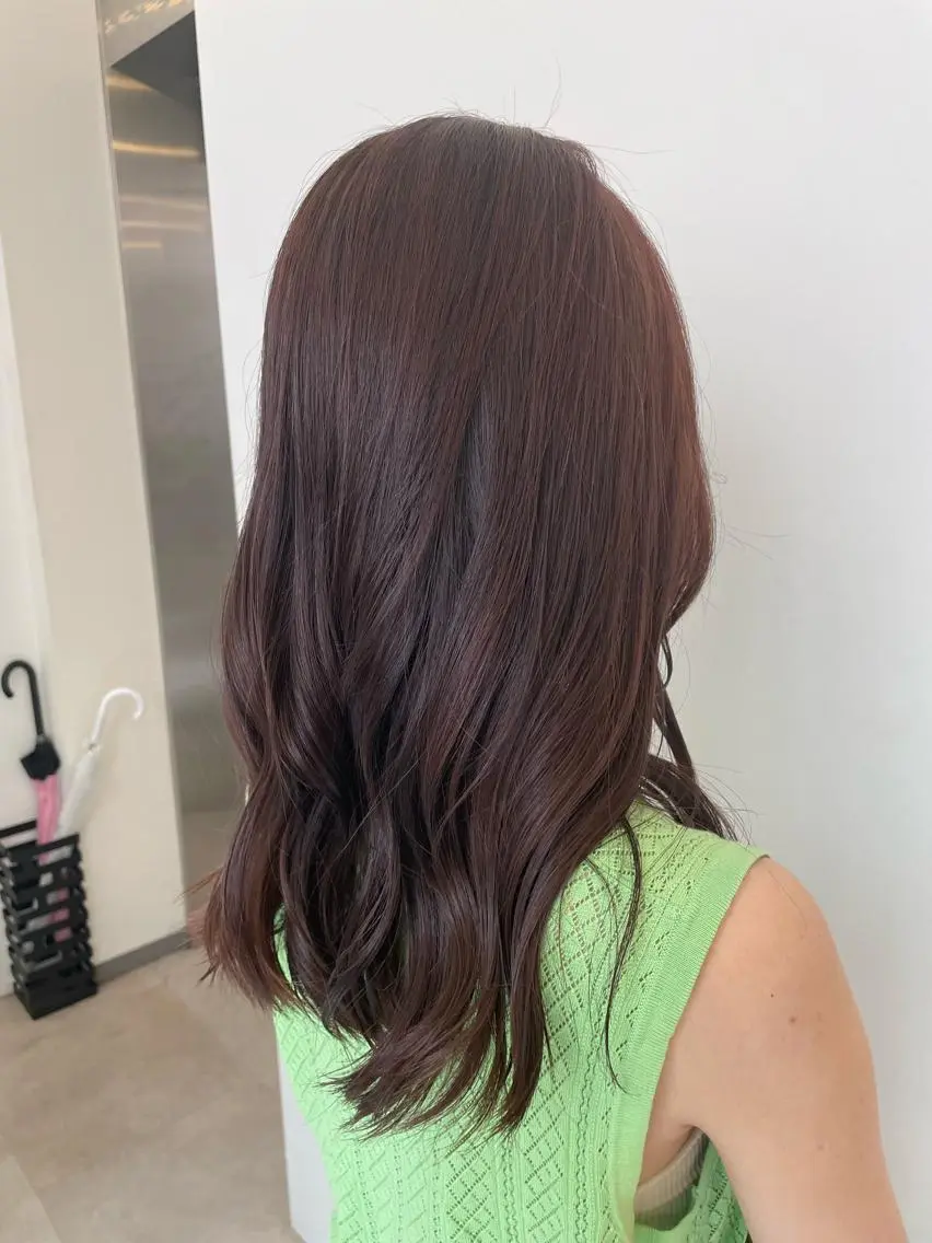 ミディアム カラー ヘアカラー 💘韓国レイヤー上 品カラーruru💘のヘアスタイル
