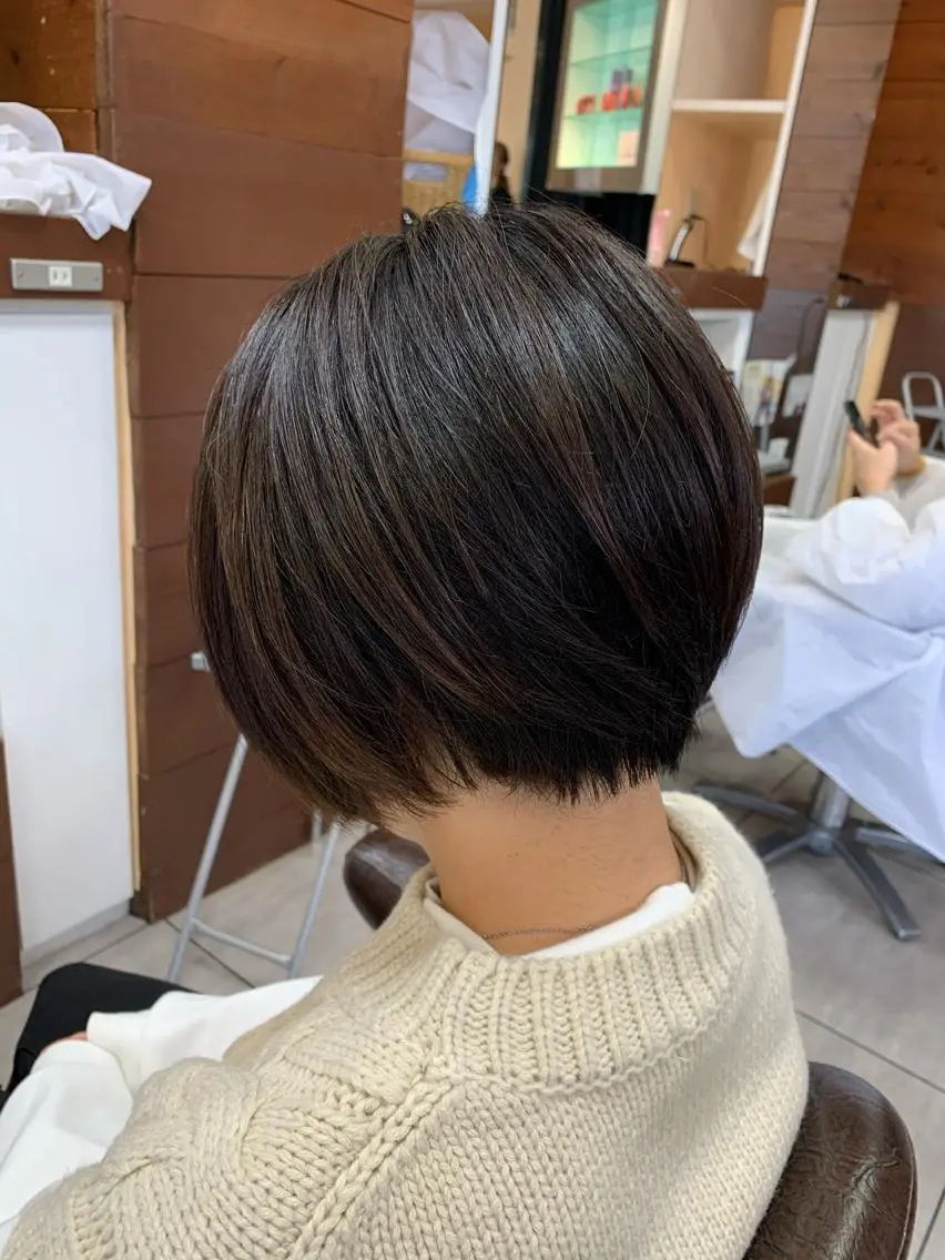 ショート カラー ボブ カット ヘアカラー 似合わせ/前髪カット /店長   村上直也のヘアスタイル