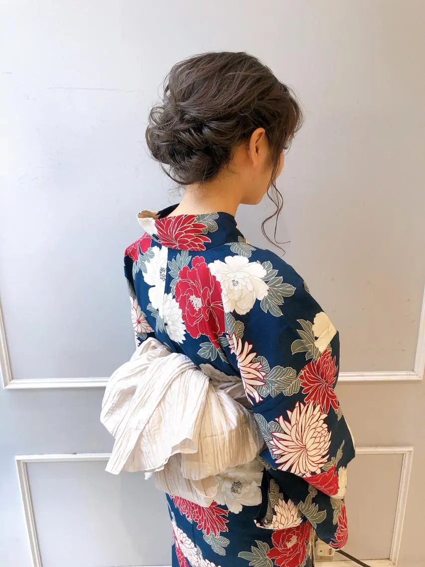 ヘアアレンジ 着付け 似合わせ艶髪カラー ❤️ハダユミのヘアスタイル