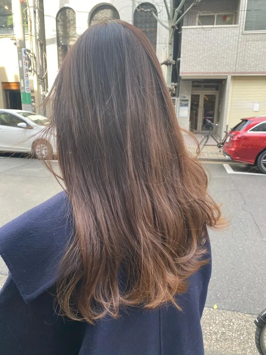 ロング カラー ヘアアレンジ 韓国好き🇰🇷 美容師MIKUのヘアスタイル