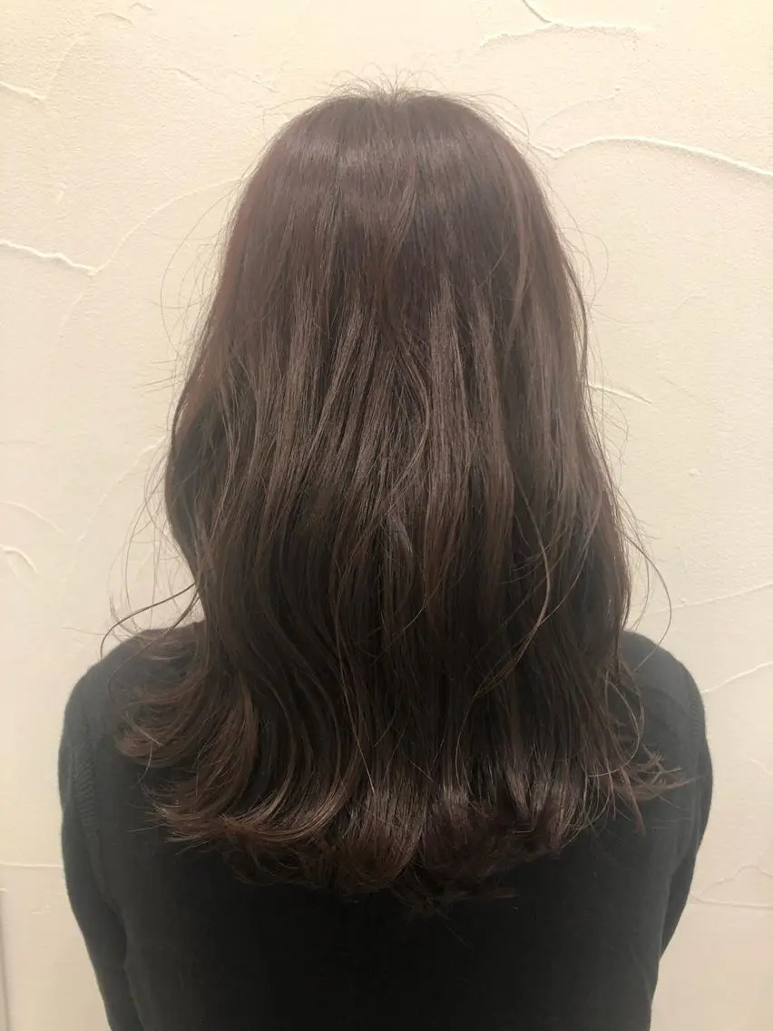 セミロング カラー ピンクカラー バイオレットカラー Ash中目黒店 榊間茜のヘアスタイル