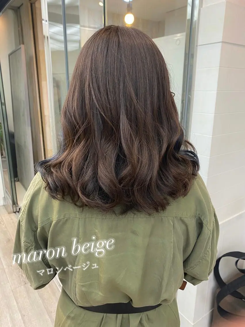 ミディアム カラー カット ヘアカラー トリートメント ☀️透明感color KURO☀️のヘアスタイル