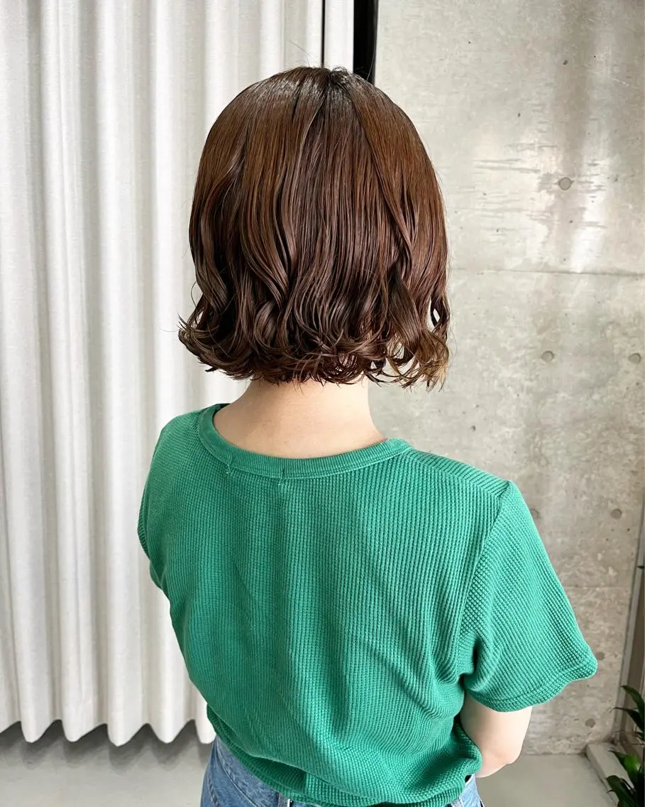 ショート パーマ カット パーマ ロングパーマ木村 ボブパーマのヘアスタイル