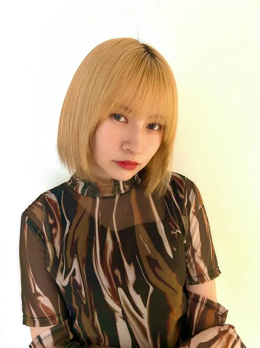 ショート カラー ボブ 白髪染め 解決‼️のヘアスタイル
