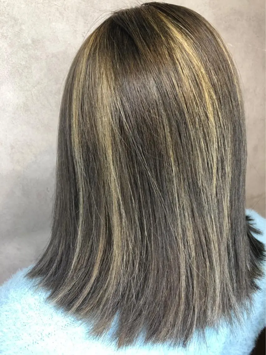 ミディアム ヘアカラー トリートメント 西村 雄二/エクステのヘアスタイル