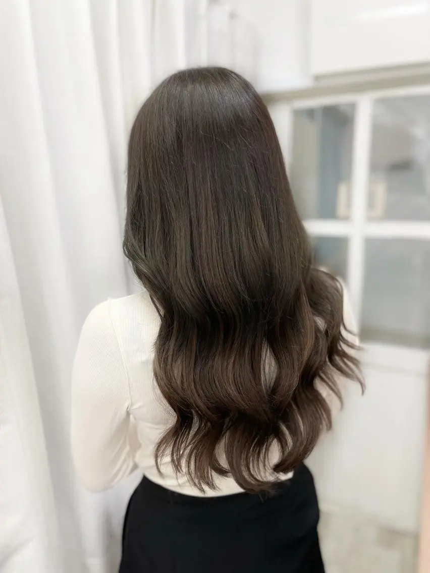 ロング カラー カット ヘアカラー エクステ ヘアセット 韓国ヘア🤍髪質改善 🇰🇷AKANEのヘアスタイル