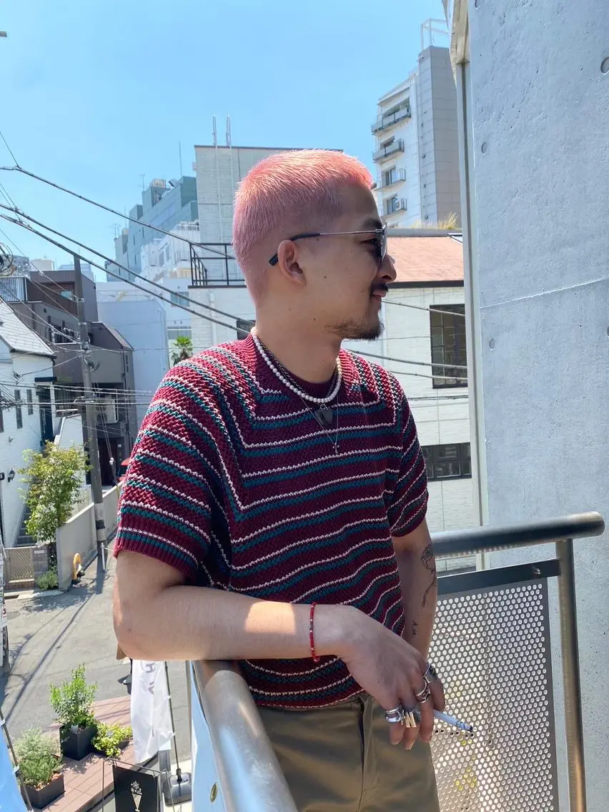 メンズ カット ヘアカラー 山影✨バレイヤージュ ハイライト✨メンズ◎のヘアスタイル