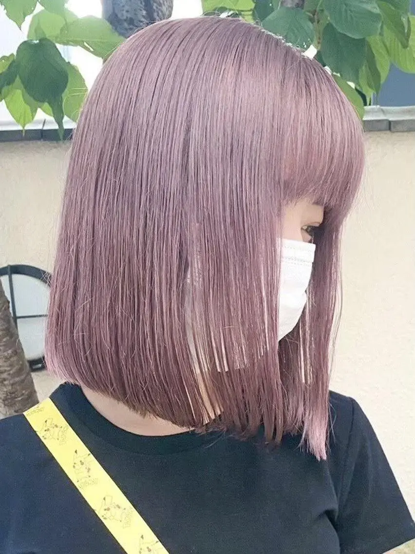 ショート カラー パープルカラー ショートヘア 🎀ブリーチ ハイト ーン ♡Kanon♡のヘアスタイル