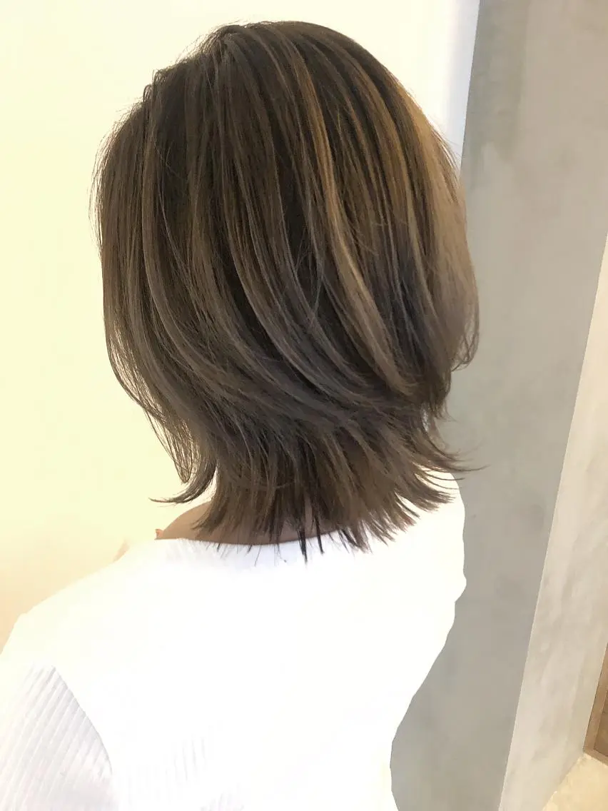 ミディアム ミディアムパーマ アッシュ ボブ エクステ 外国人風カラー カット ヘアカラー 縮毛矯正 トリートメント 夜23時まで予約🉑 reverieあきらのヘアスタイル
