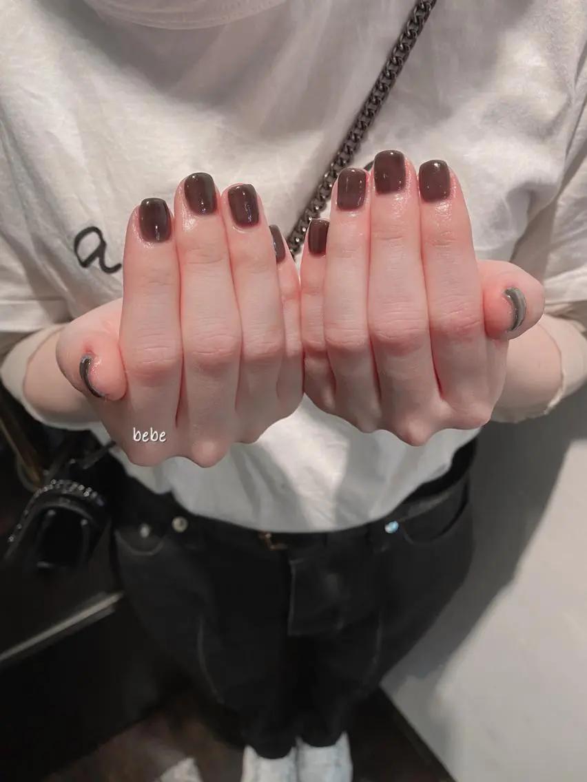 ネイル ジェルネイル ワンカラーネイル パラジェル ハンドネイル Ann nailのネイルデザイン