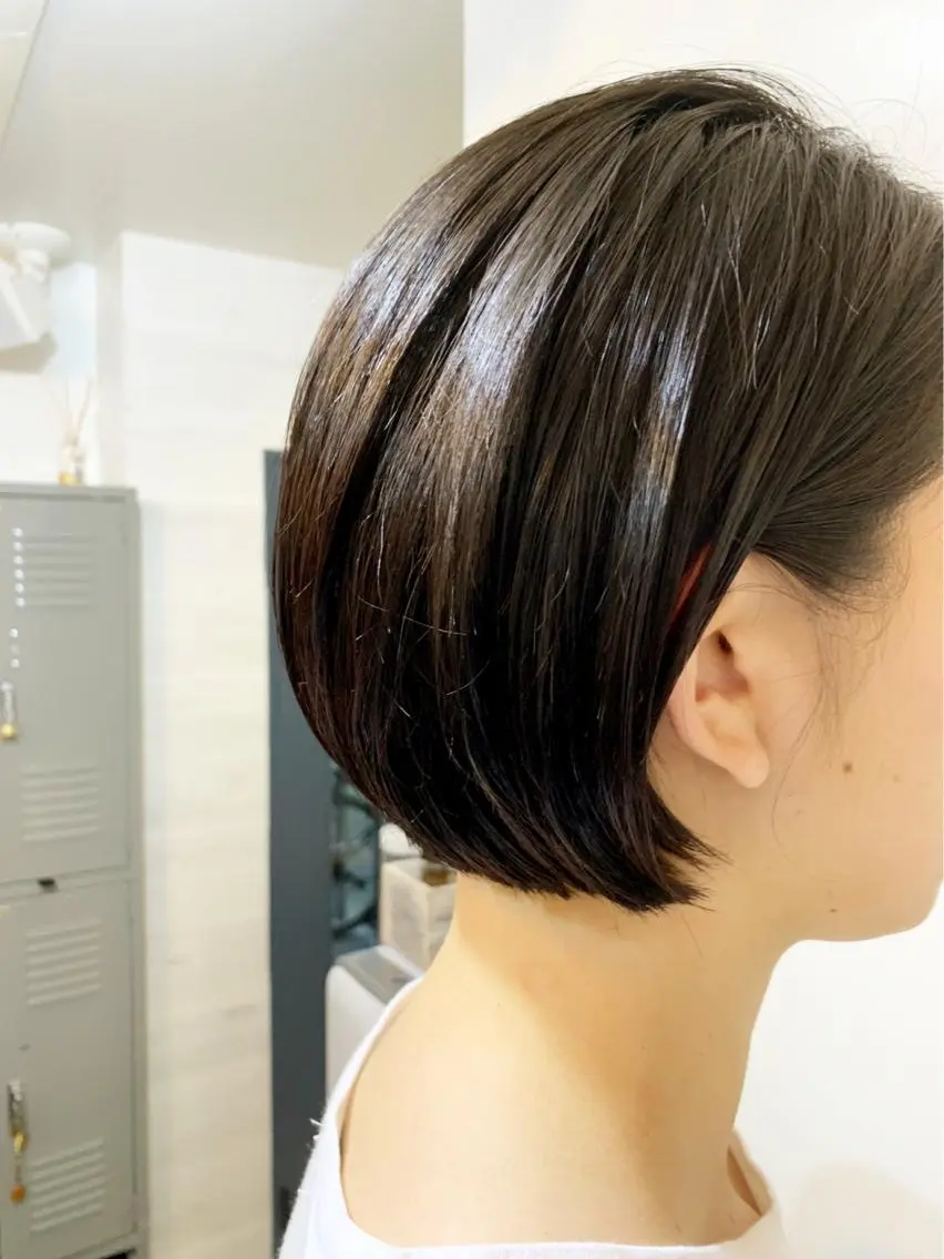 ショート ボブ カット ヘアカラー トリートメント natsu fujinoのヘアスタイル