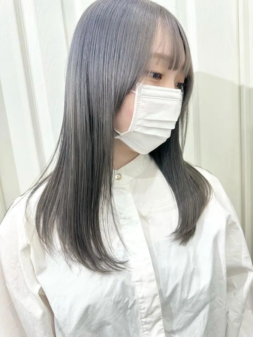 セミロング カラー ヘアカラー トリートメント ヘッドスパ ヘアセット kai .のヘアスタイル