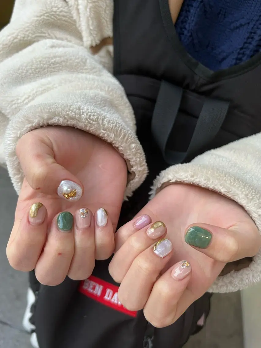ネイル ハンドネイル なぽ ❤︎長さだし / 韓国nailのネイルデザイン